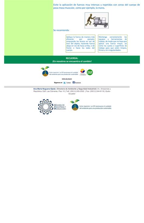 Tips De Seguridad Industrial Consejos Ergonom A Pdf Descarga