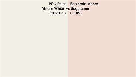 Ppg Paint Atrium White Vs Benjamin Moore Sugarcane Side