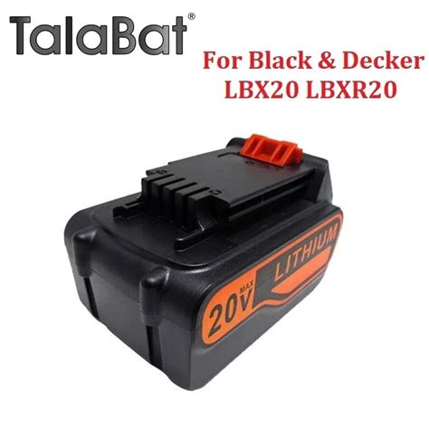 6000mAh 18V 20V Replacement Battery For Black Decker LBX20 LBXR20 LB20