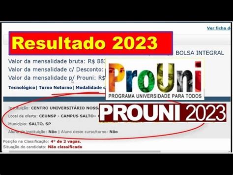 Resultado Prouni Classifica O Prouni Enem Bolsa Prouni