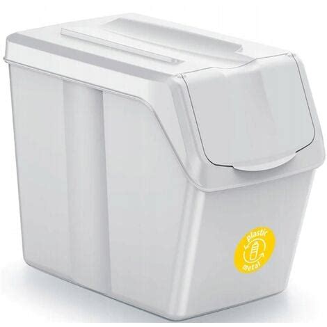 Set De Cubos De Basura Keden Sortibox Para Reciclado Blanco L