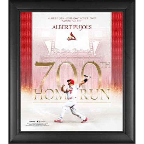 Albert Pujols St Louis Cardinals Fanatics Authentic 700th Home Run