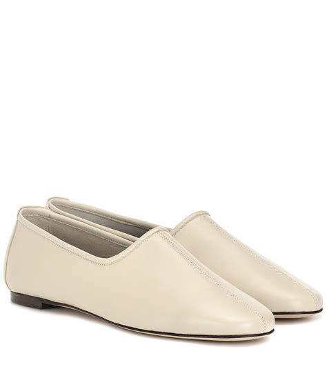 By Far Petra Leather Ballet Flats In White Save 7 Lyst