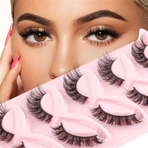 YSDO Mink Lashes 3 5 Pairs Dramatic 3D Mink False Eyelashes Natural