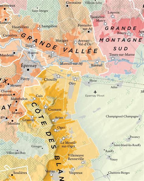 Champagne Map - Growing Areas