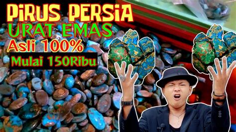 Batu Akik Murah Asli Pirus Persia Urat Emas Ring Perak Di Jual