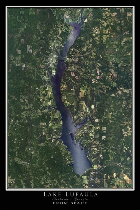 An Aerial View Of Lake Eufaula From Space