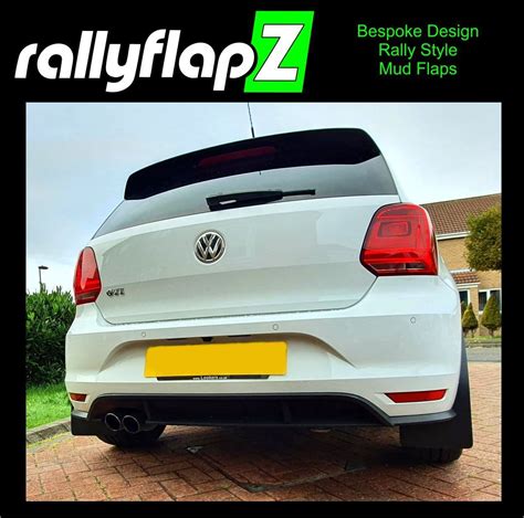 Rallyflapz Mud Flaps To Fit Vw Polo Mk Gti R C Black