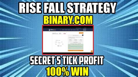 Rise Fall Strategy Binary Secret Ticks Profit Win