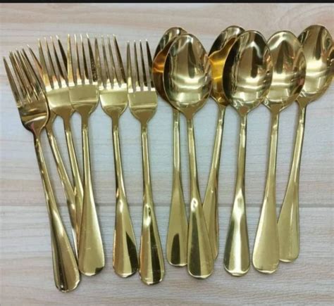 Elegant Gold Spoon And Fork Set High Quality Lazada Ph