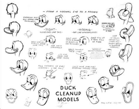 How To Draw Donald Duck Model Sheets And Action Poses And Various