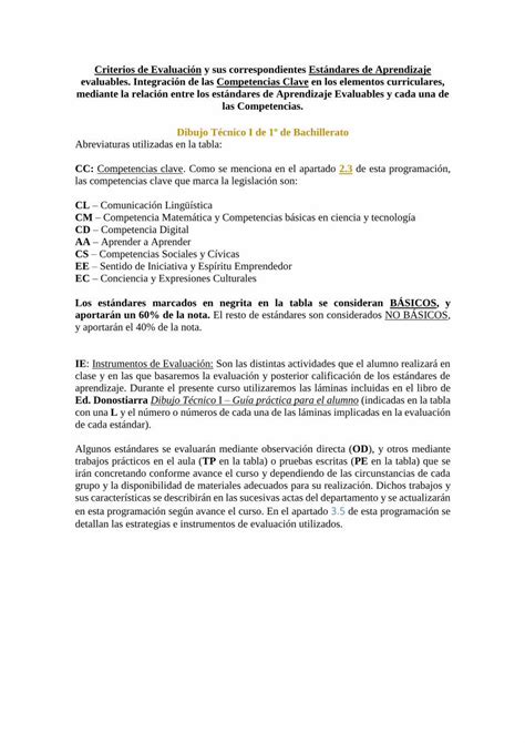 PDF Criterios de Evaluación y sus correspondientes Estándares