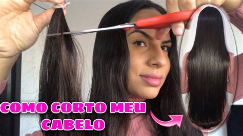 Como Cortar O Cabelo Sozinha Corte Que Deixa As Pontas Cheias Youtube