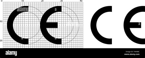 CE marking (short for Conformite Europeenne) symbol. Correct dimensions ...