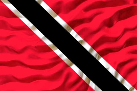 Premium Photo | National flag of trinidad and tobago background with ...