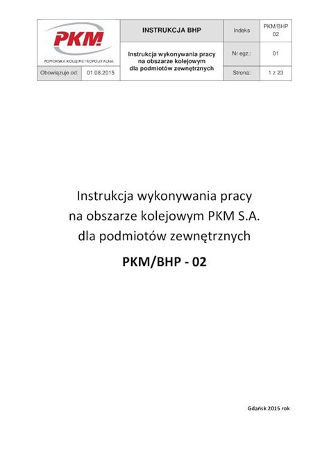 PDF Instrukcja wykonywania pracy na obszarze większe zwierzęta