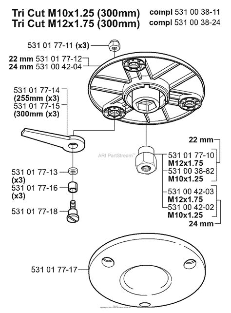 Husqvarna Trimmer Heads 2005 01 Parts Diagram For Tri Cut