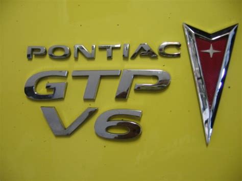 Pontiac Gtp V6 Chrome Lettering Emblem With Logo Ebay