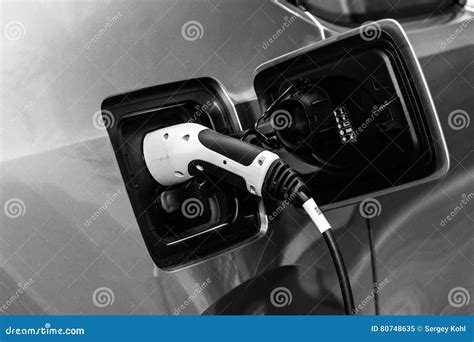 Electric Plug Electric Charge Of Bmw I3 Editorial Image Image Of