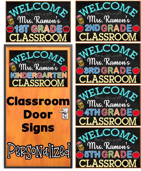 Classroom Door Signs Welcome Students