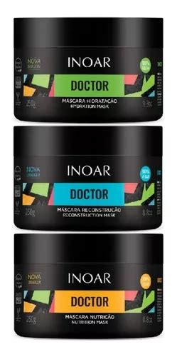 Kit 3 Máscaras Doctor Inoar Hidratação Reconstrução Nutrição Frete grátis