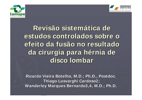 PDF Revisão sistemática de estudos controlados sobre o efeito L