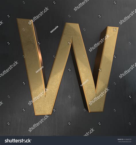 3d Gold Isolated Alphabets White Background Stock Illustration