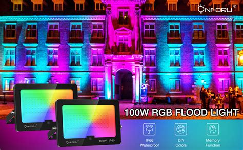 Amazon Onforu Paquete de 2 luces de inundación LED RGB equivalente