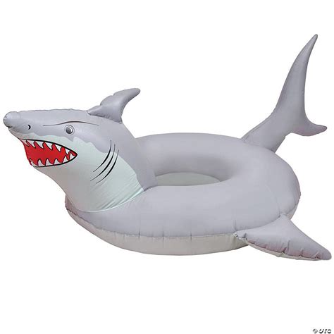 Gofloats 'great white bite' shark party tube inflatable raft - fun pool ...