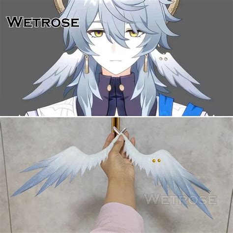 【wetrose】 Robin Sunday Cosplay Wings Honkai Star Rail Hair Gear Head