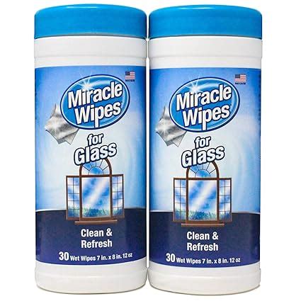 MiracleWipes for Glass - Disposable, Streak Free Cleaning Wipes for Mirrors, Windows, Home and ...