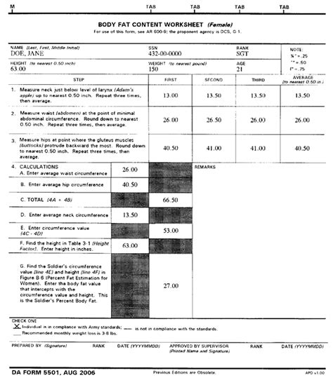 Da Form 5500 Fillable Female Printable Forms Free Online