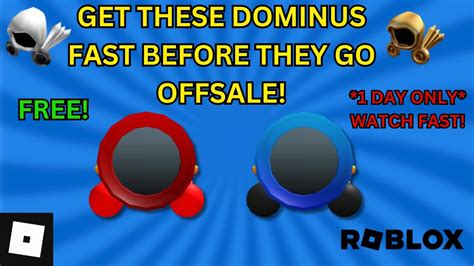 HOW TO GET A FREE DOMINUS ON ROBLOX 1 DAY ONLY YouTube