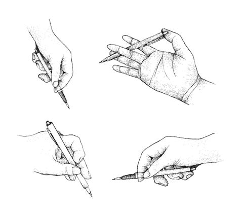 Premium Vector Hand Holding A Pen Preparing For Writing