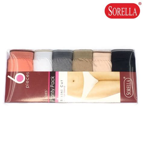 SORELLA In Bikini Panty Pack AO Womens Underwear Panty Pieces Panty Pack Plain Nude Black