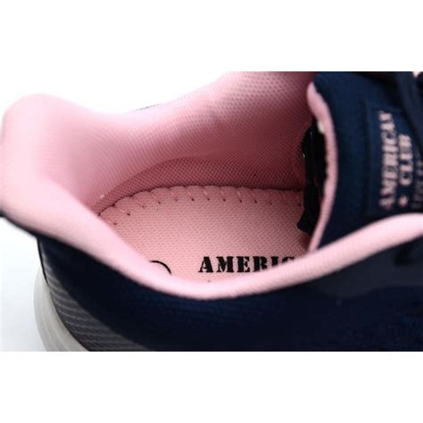 Buty Damskie Z Siatki American Club Ha Granatowe