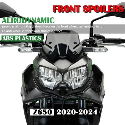 Motorcycle Sport Downforce Naked Front Spoilers Aerodynamic Wing Deflector Kit For KAWASAKI Z650