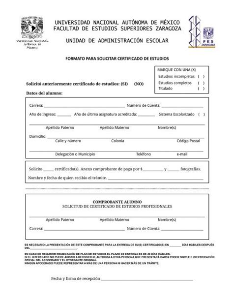 Certificado Oficial De Estudios