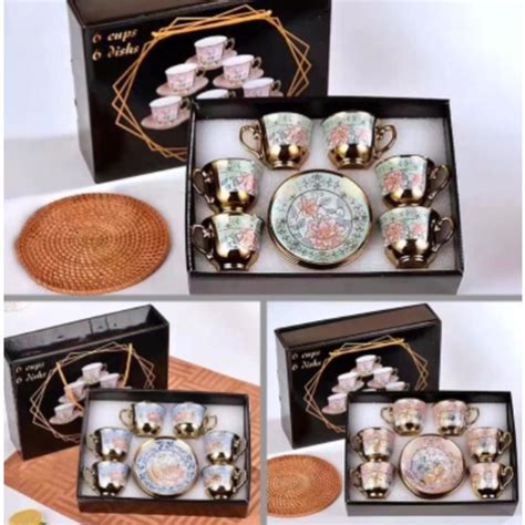 Jual Set Cangkir Teko Teapot Piring Set In Keramik Premium Europa