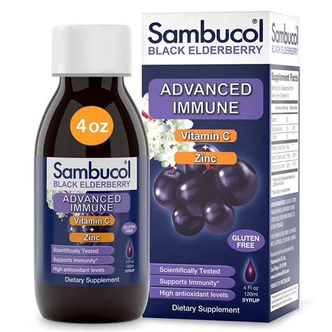 Amazon Sambucol Black Elderberry Advanced Immune Syrup With