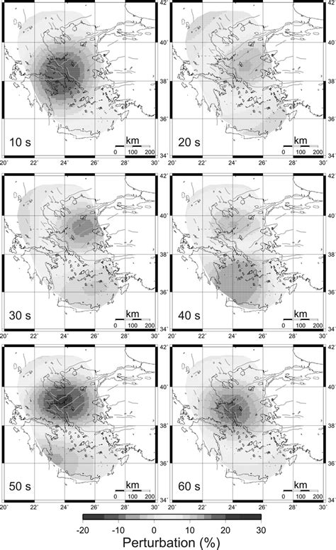 tomographic slices   attenuation model   periods