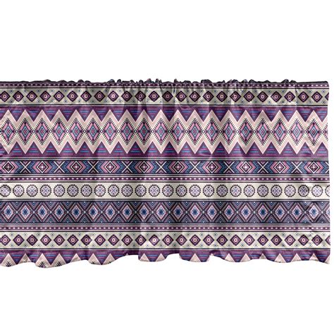 Aztec Window Valance Pack Of 2 Art Modernized Tribal Triangles In