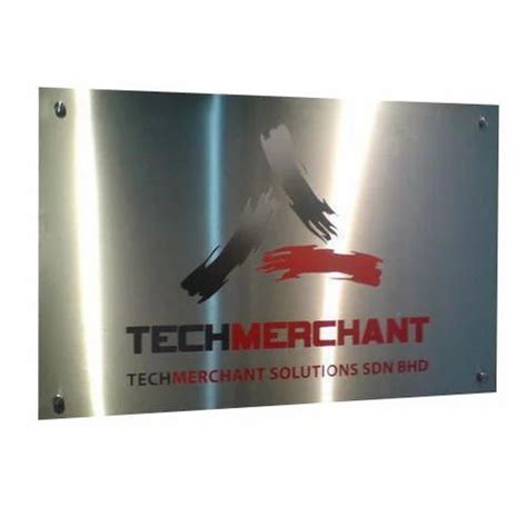 Rectangular Stainless Steel Sign Board Rs 18square Inch Veenus Design