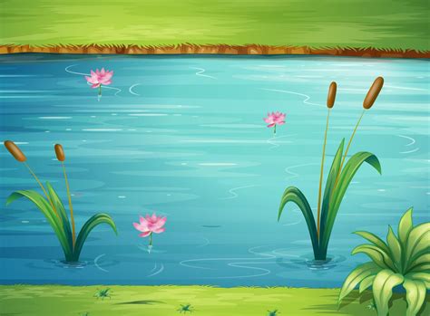 A River And A Beautiful Landscape 521569 Vector Art At Vecteezy