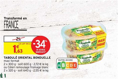 Promo Taboulé Oriental Bonduelle chez Intermarché Hyper iCatalogue fr