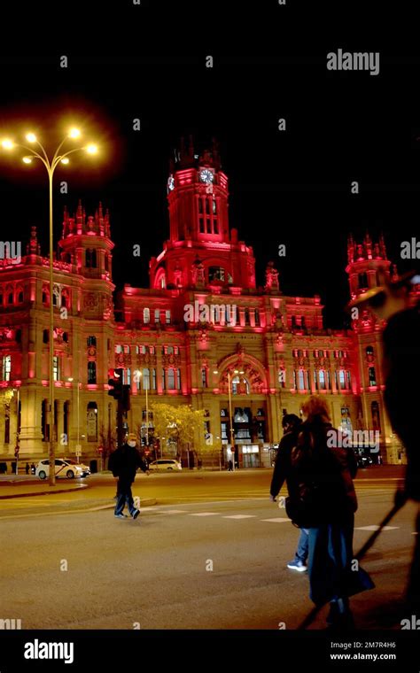 Madrid España 10 01 2023 Palacio de Cibeles situado frente a la