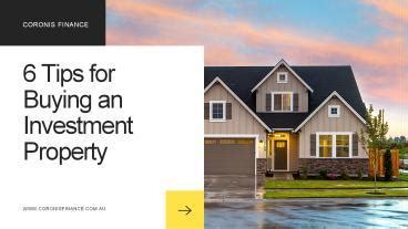 Ppt Tips For Buying Your First Investment Property Powerpoint