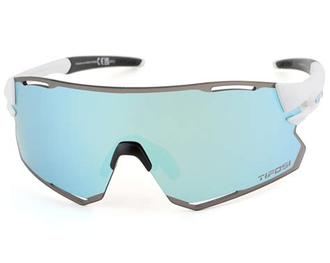 Tifosi Rail Race Sunglasses Matte White Clarion Blue Clear Lenses Performance Bicycle