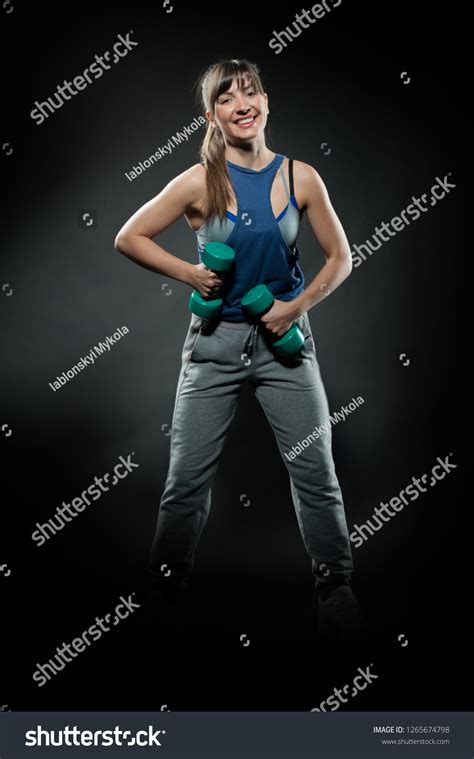 Beautiful Sexy Brunette Girl Posing Sportswear Stock Photo Edit Now