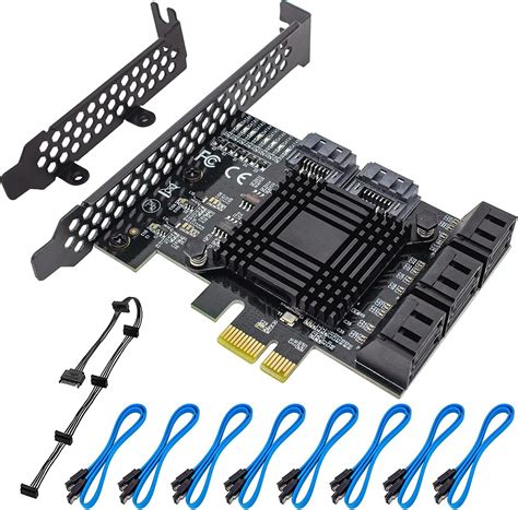 ACTIMED PCIE SATA Card 8 Port With 8 SATA Cable 6 Gbps SATA 3 0